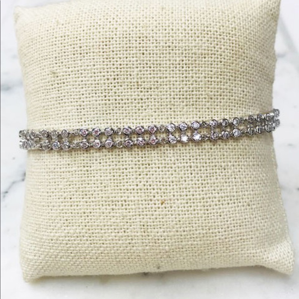 Double Strand Top Quality Cubic Zirconia Bracelet-Boutique